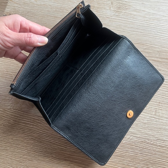 BALENCIAGA Giant Money Agneau Leather Rose Gold Hardware Continental Long Wallet - Picture 14 of 17